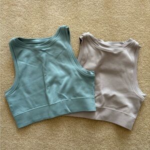 Set of 2 Pro-Fit Cropped Tank Tops